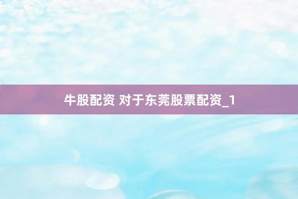 牛股配资 对于东莞股票配资_1