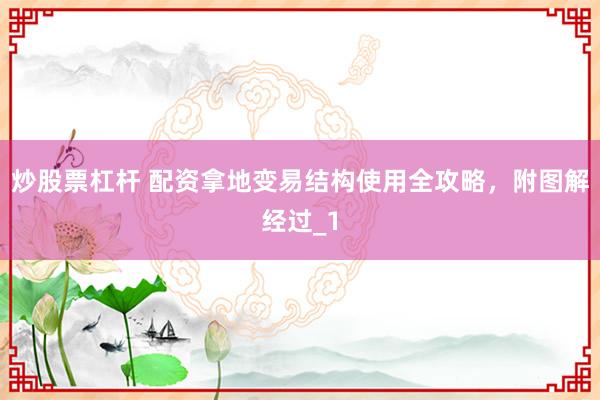 炒股票杠杆 配资拿地变易结构使用全攻略，附图解经过_1